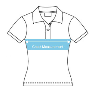Female Polo Shirt Size Chart - Sublimated