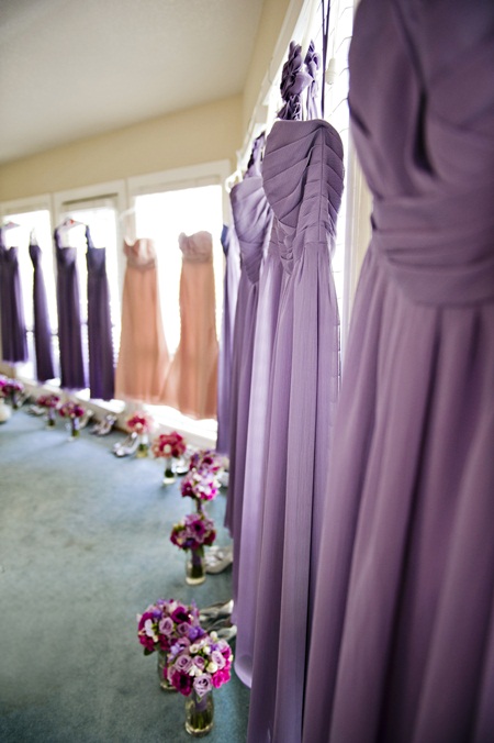 Full Length Lavender Bridesmaids Dresses