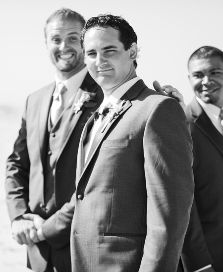 Classic Black and White Suit For Groom