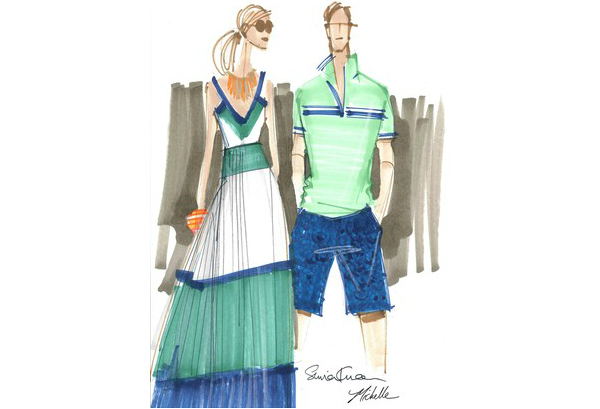 Banana republic milly collection sketch